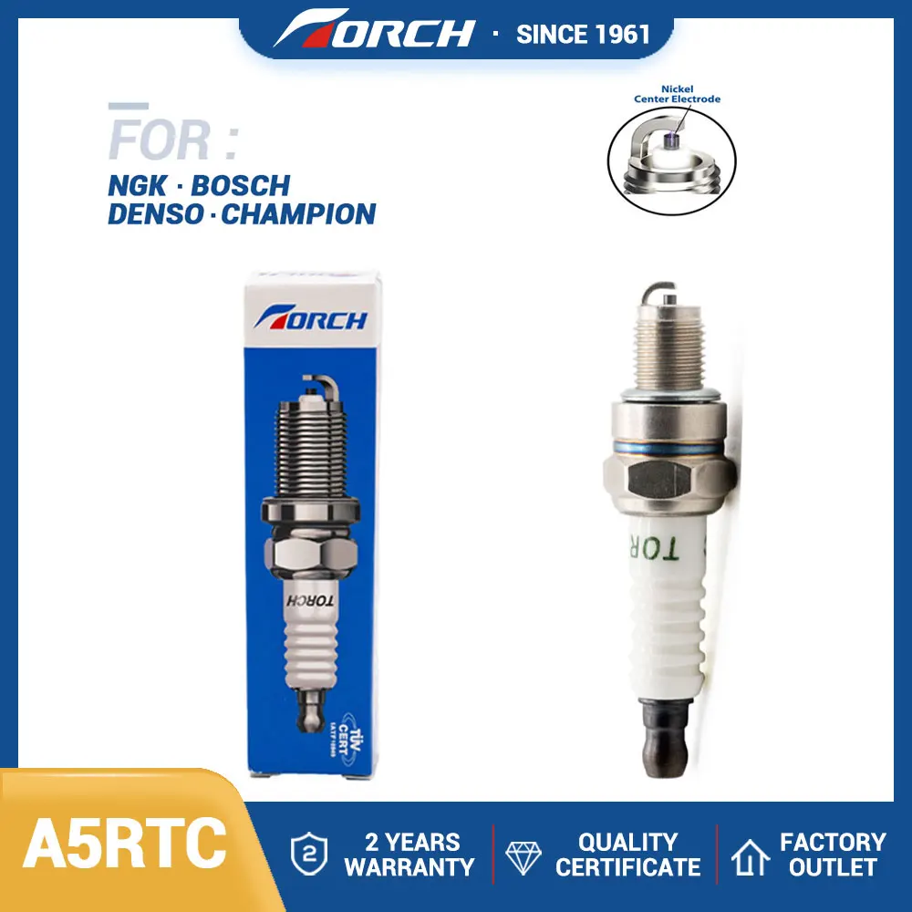 

China Original Torch Spark Plug Candles A5RTC Ignition System for C6HA DR8EA C7HV Denso U20FBU U22FSZU Champion Z9Y