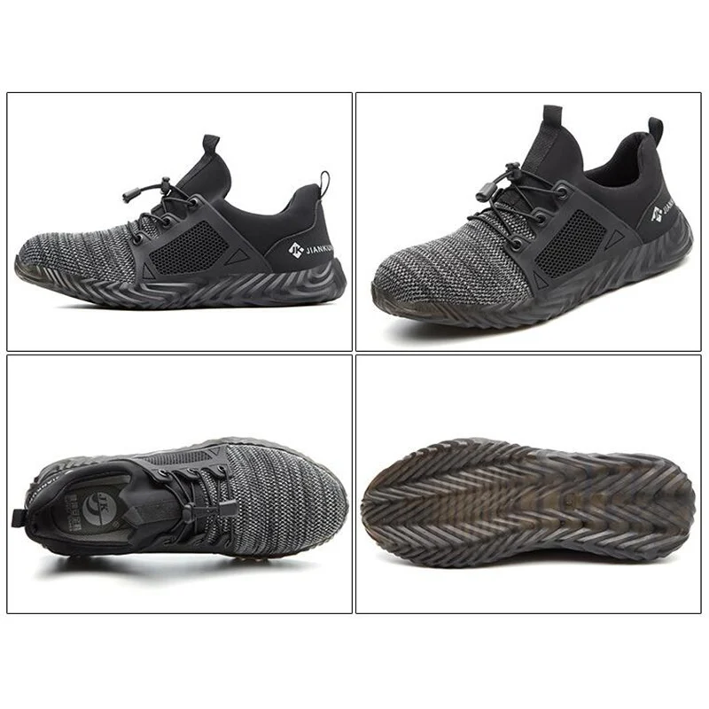 

Indestructible Steel Toe Shoes Men All In One Safety Work Shoes Puncture-Proof Boots Lightweight Breathable Sneakers Male