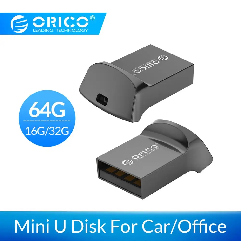 ORICO Mini USB2.0 флеш-накопитель Автомобильный USB диск USB2.0 64 ГБ 32 ГБ 16 ГБ флеш-память USB флешка OTG U диск для телефона/планшета/ПК
