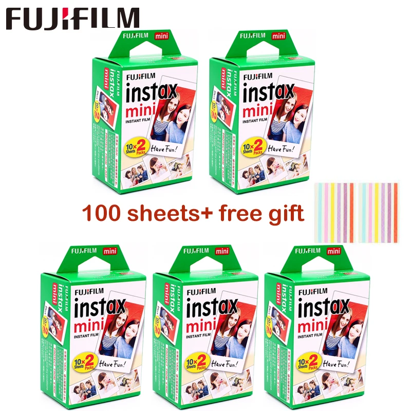 

10-100 Sheets Fuji Fujifilm instax mini 9 films white Edge 3 Inch film for Instant Camera mini 11 8 9 7s 25 50s 90 Photo paper