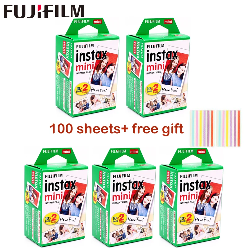 10 100 Листы Fuji Fujifilm instax mini 9 фильмы с белым краем и 3 дюймовая пленка для Фотоаппарат