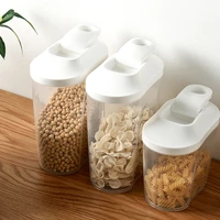 plastic cereal dispenser sealed crisper grains rice nut snack tank storage box transparent kitchen refrigerator food container