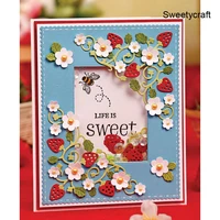 dies scrapbooking strawberry flower metal cutting dies 2020 stencil craft stamp die cut scrapbook photo album diy card making