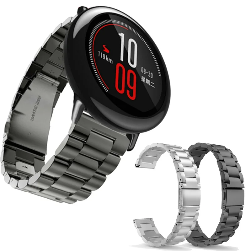 Ремешок металлический для часов Xiaomi Huami Amazfit Pace сменный Браслет из нержавеющей
