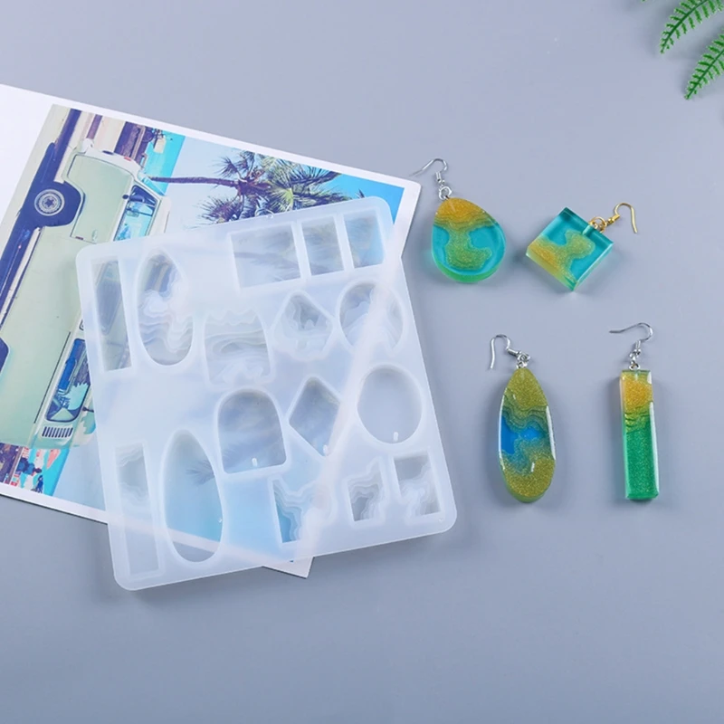 

DIY Earring Beach Landscape Resin Mold Coastline Island Pendant Silicone Mould