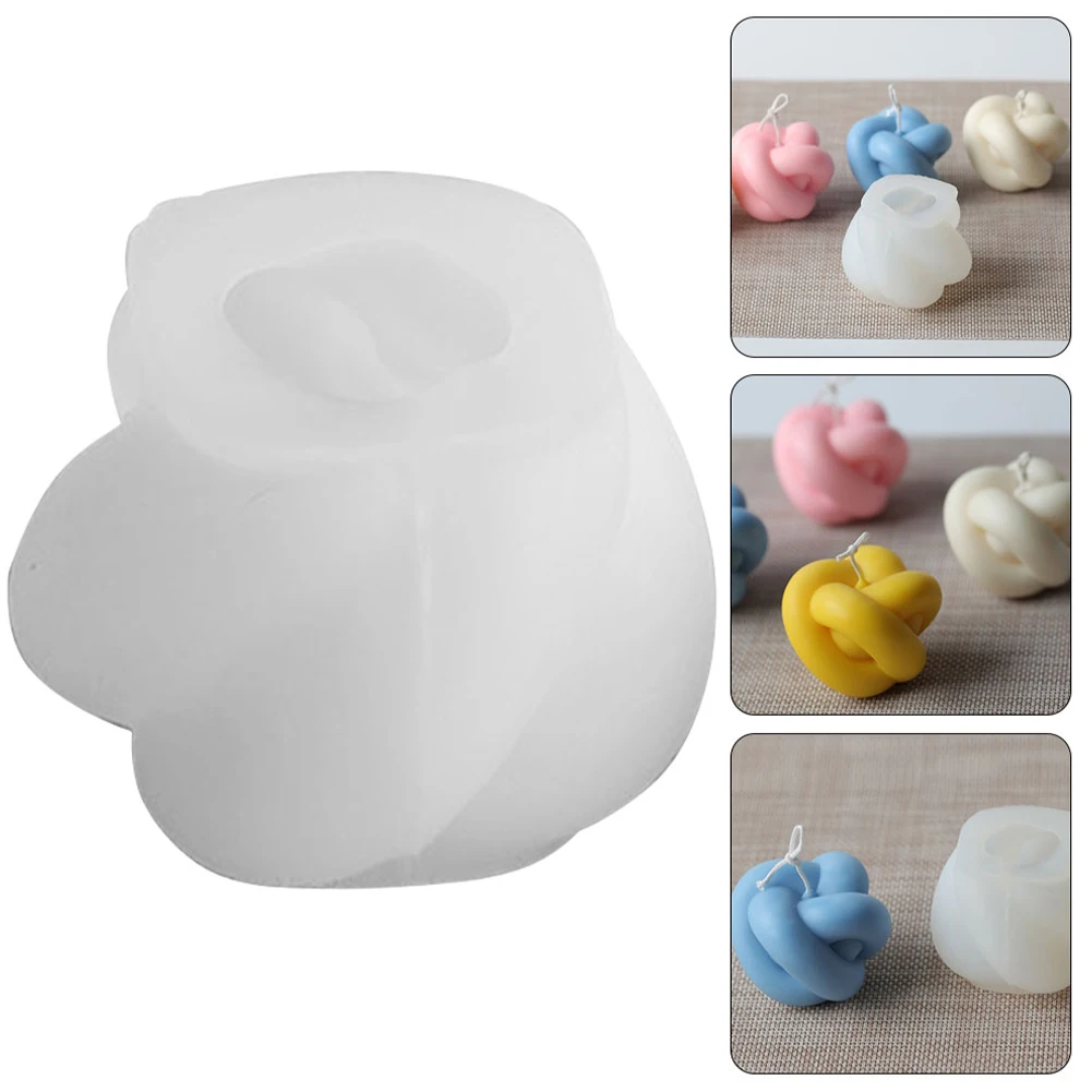 

52PCS 3D Candle Mould Kit Knot Shape Silicone Mold Wicks Centering Handmade Making For DIY Gifts Home Craft Ornament Supplies