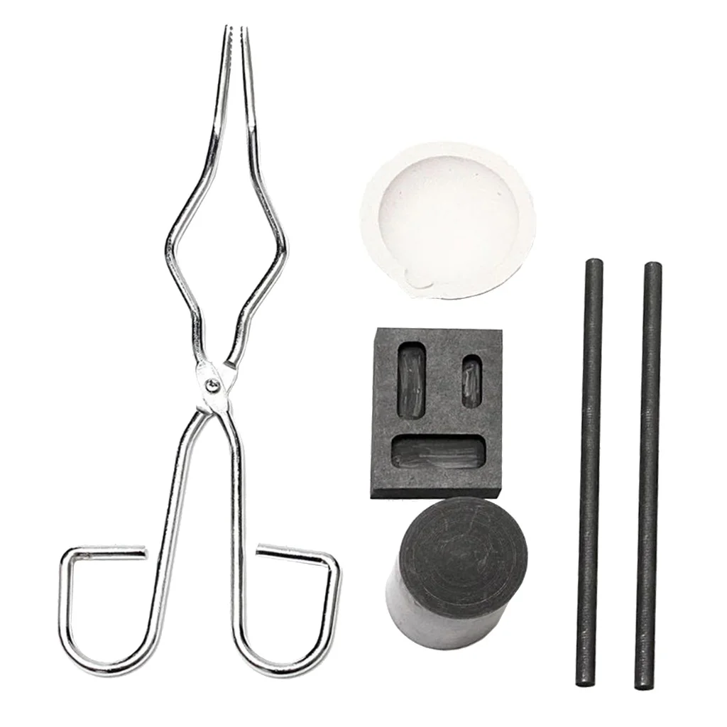 

Crucible Kit, Set of 6 Crucibles + Tong + Bowl + Melting Kit