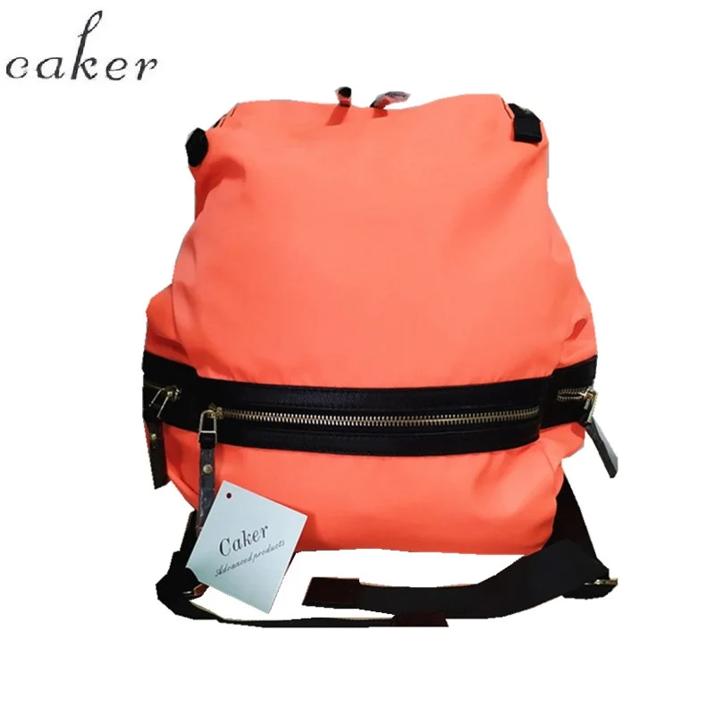 Фото Caker бренд 2020 корейский стиль Женский флуоресцентный большой нейлоновый рюкзак