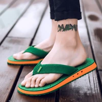 summer big size youth slippers of fish men massage non slip cool outside flip flops breathable thick soled toe sandals tux322