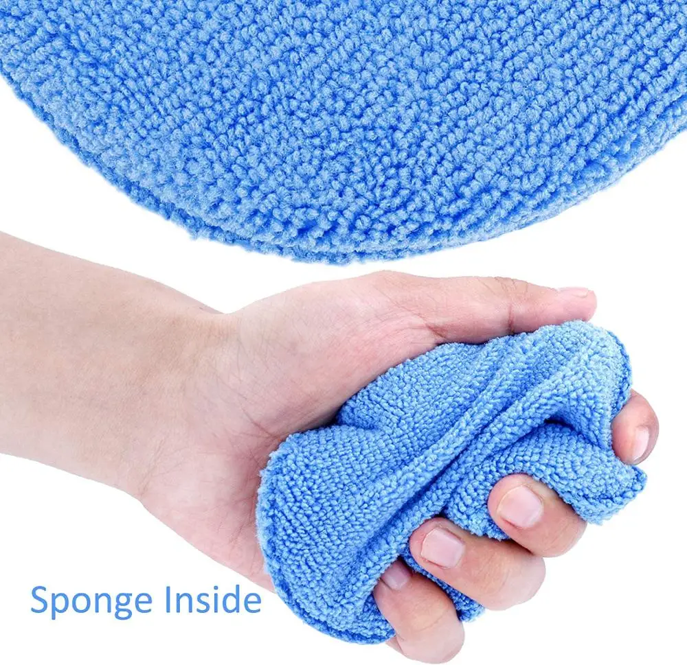 10pcs/pack Microfiber Applicator Pads Waxing Polish Wax Foam Sponge Applicator Pads For Car Vehicle Auto Glass Cleaning Tool