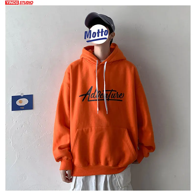 Прямая поставка 2020 Повседневный хлопковый пуловер Мужской принт оверсайз