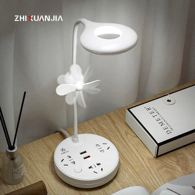 220 В ЕС Новинка свет лампы с гнездом вентилятор 5 в светодиодные фонари USB зажимом