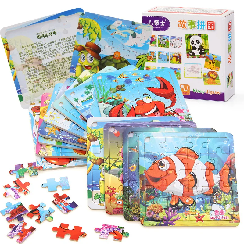 Высокое качество 20 шт. деревянные головоломки детей младшего возраста