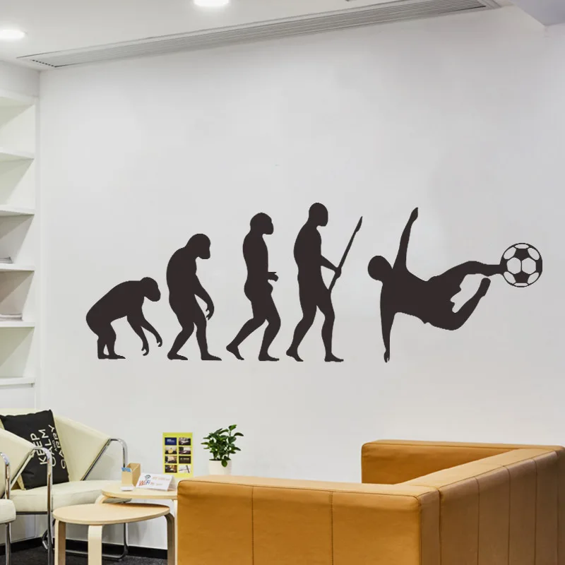

Evolution of Man Darwin Wall Stickers Home Wall Decor Child Bedroom Dorm Removable Wallpaper Boy Teens Mural