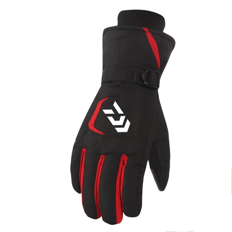 

Mens Outdoor Winter Plus Velvet Warm Fishing Gloves Waterproof Touch Screen Anti-Slip Climbing Camping Riding Ski Fishing Gloves