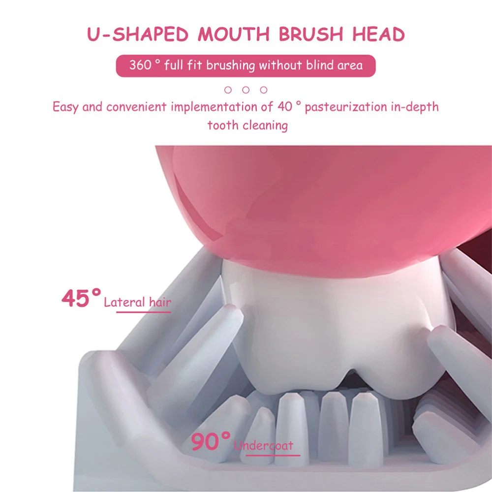 

2 Pcs U-shaped Toothbrush Practical Kid's Toothbrush Tooth Cleaning Brush
