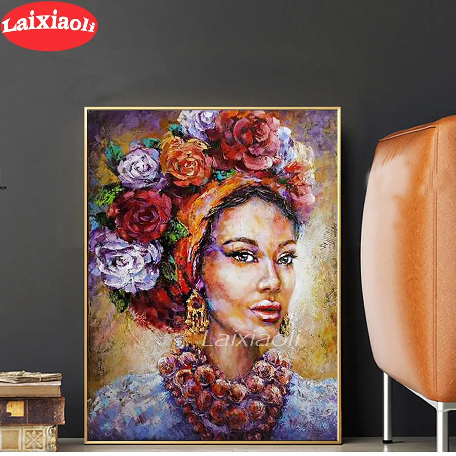 

5D Diamond painting abstract Photo cross stitch full square painting art Diamond embroidery diamond mosaic Woman Portrait decor