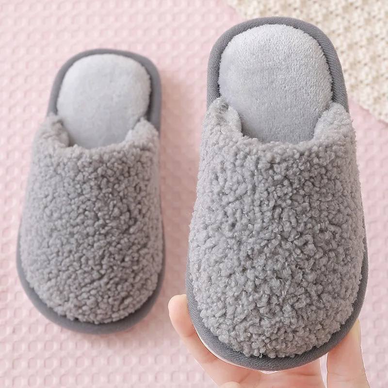 

Children's Cotton Slippers Female Cute Bow Winter Home Non-slip Children's Boys and Girls Baby Cotton Shoes Baby Girl Slippers