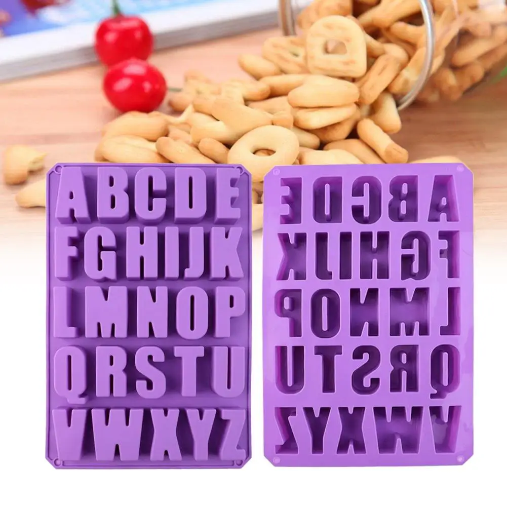 Силиконовые буквы Алфавит пудинг формы для выпечки торт шоколадная форма