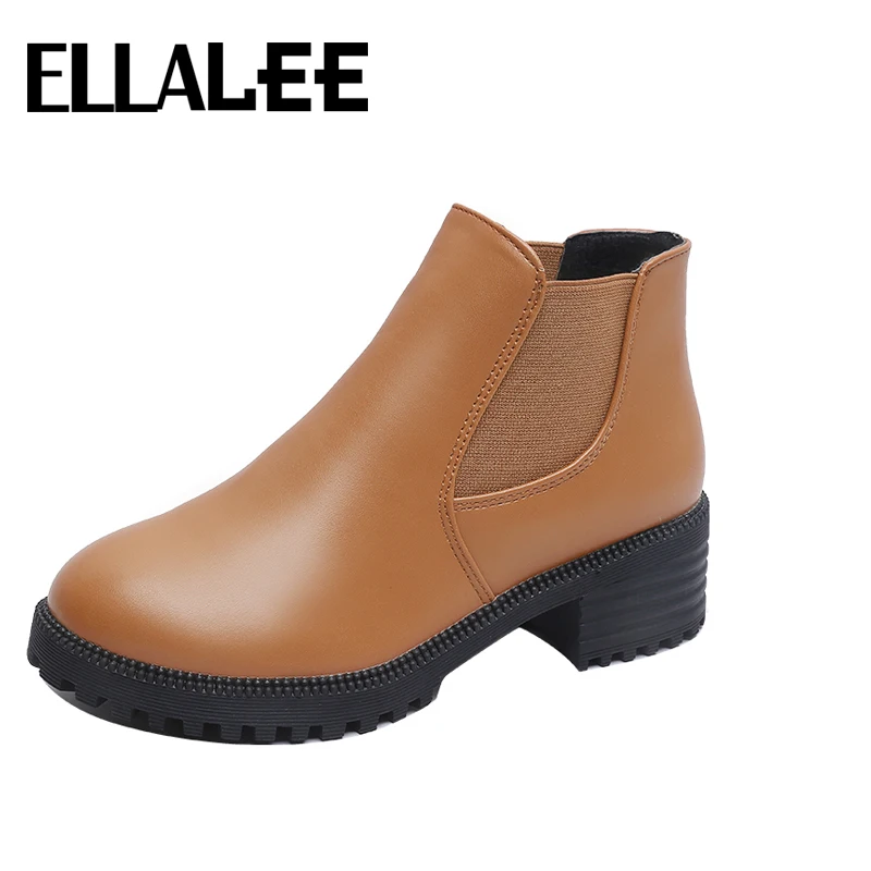 Женские ботинки на высоком каблуке новый дизайн 2020 из искусственной кожи с