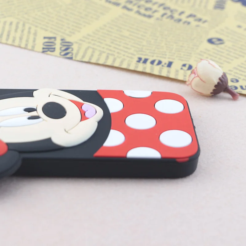 Милый 3D мультяшный чехол с Минни для iPhone 4 4S 5S 5C SE 6 6S 7 8 Plus X XS Max XR бант мягкий чехол для iPod Touch 5 touch 6