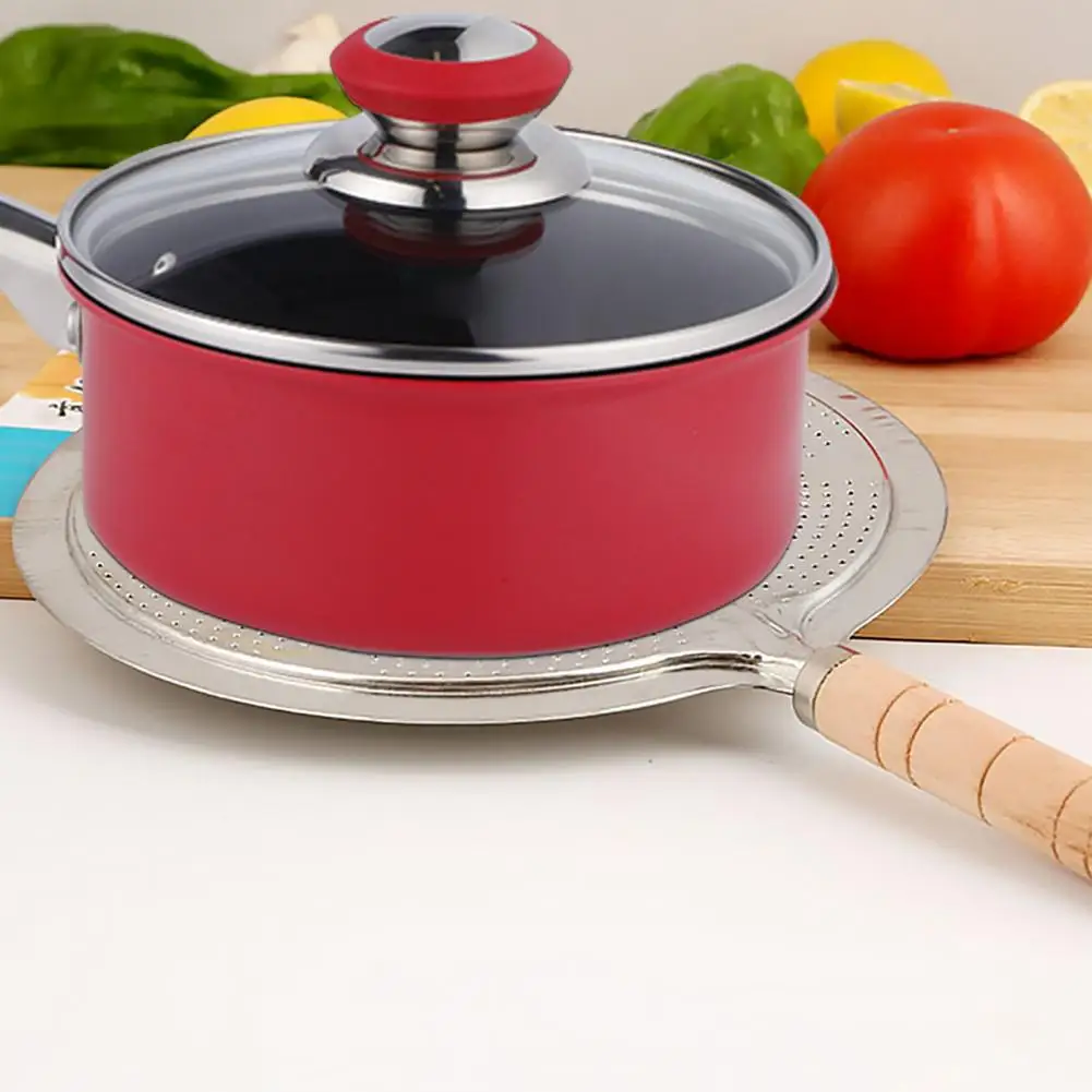 

Nordic Style Placemat Convenient Heat-resistant Metal Wooden Handle Round Insulation Pad Coffee Cup Mats Table Mat for Kitchen