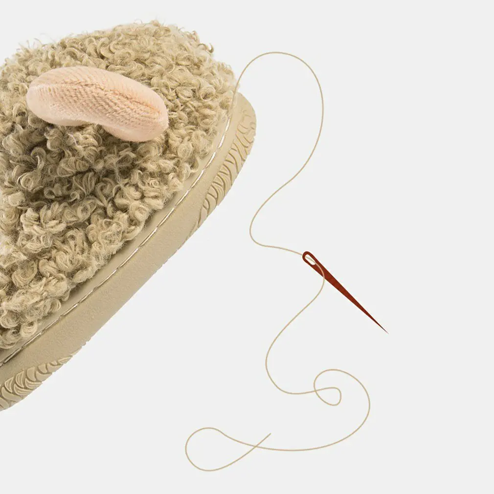 

Baby Cotton Slippers Winter Children's Cute Sheep Slippers Plush Slippers Home Indoor Shoes Furry Kids Slippers