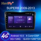 NaviFly 7862 серии 6 ГБ + 128 ГБ QLED 1280*720 Радио Android все в одном автомобиль интеллектуальная система для Skoda Superb 2 B6 2008 - 2015