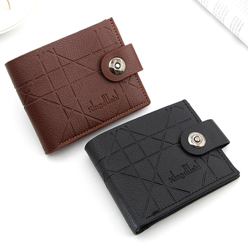 

MenBense Men's Short Wallets Mini Hasp Money Bag Card Holder Clutch Handbag Coin Change Pockets Walets Male Purse