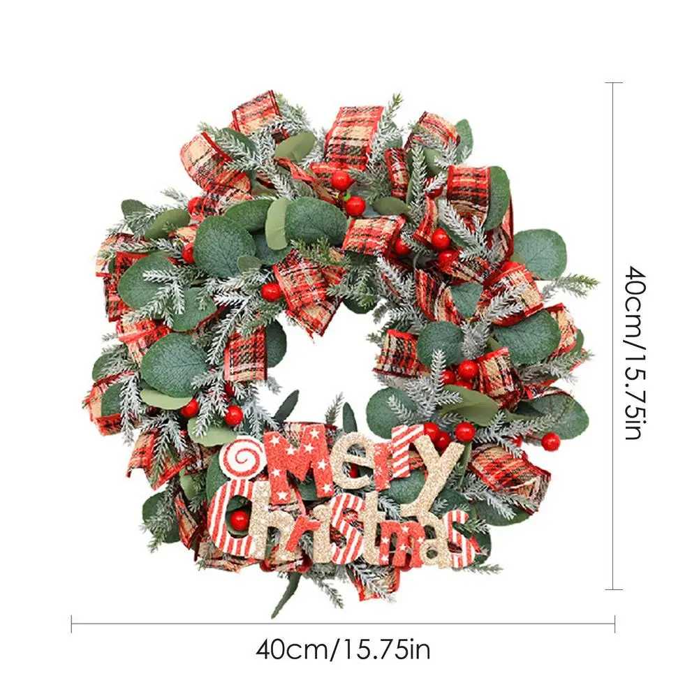 

Christmas Wreath Decorations DIY Hanging Wreath For Home Rattan Festive Party Rattan Christmas Garland Decoration Ornament