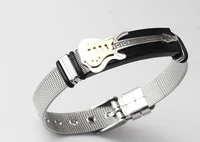12mm mens hip pop stainless steel mesh belt watch band cross charm christian bracelets adjustable buckle clasp chain diy gift