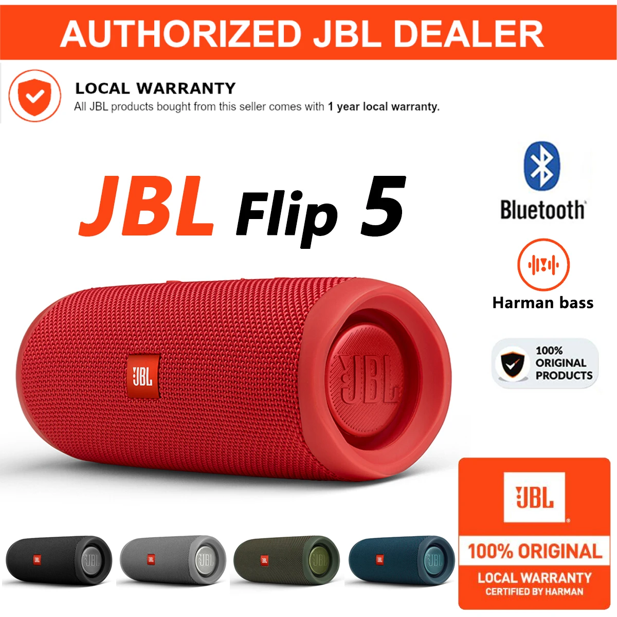 

JBL Flip 5 Portable Bluetooth Speaker