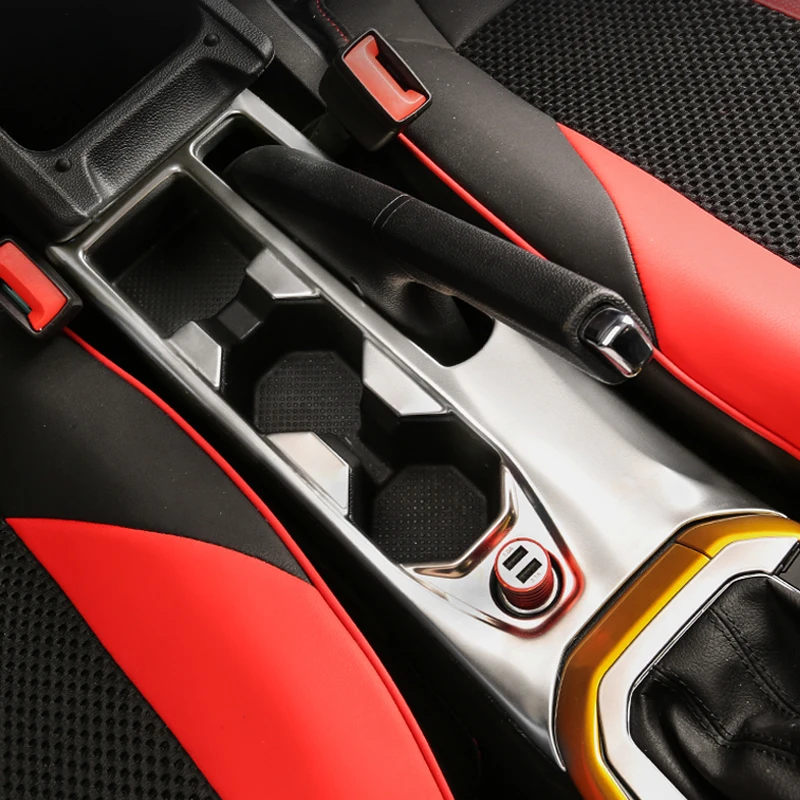 

Car Styling For Volkswagen Polo Virtus MK6 AW 2018-Present Car Inside Water Cup Holder Sequin Decoration Cover Auto Accessory