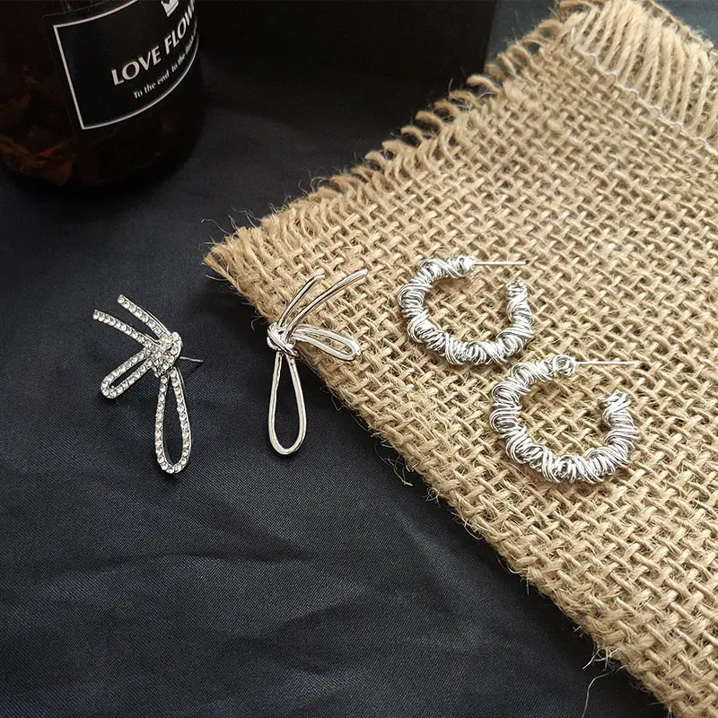 JJFOUCS 2019 модные Кристальные Висячие серьги для женщин и девушек серебряный цвет