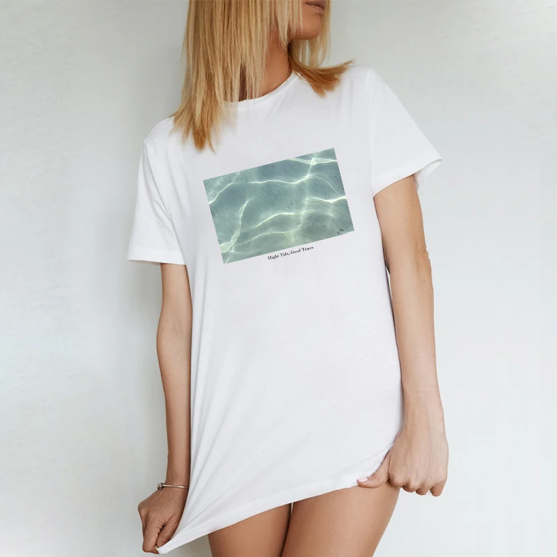 Женская футболка в минималистическом стиле летние топы и футболки с короткими