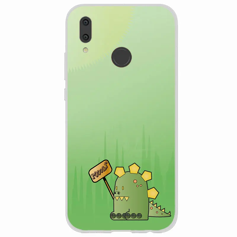 ТПУ задняя крышка для huawei Y3 Y5 Y6 Y7 2017 II Pro силиконовый мягкий мультяшный