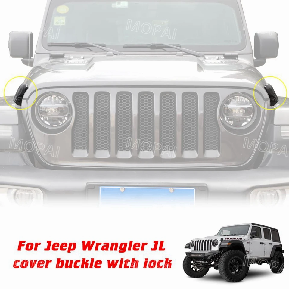 MOPAI замки капот для Jeep WranglerJL автомобильный двигатель капот защелка с ключом замок комплект аксессуары для Jeep Wrangler JL