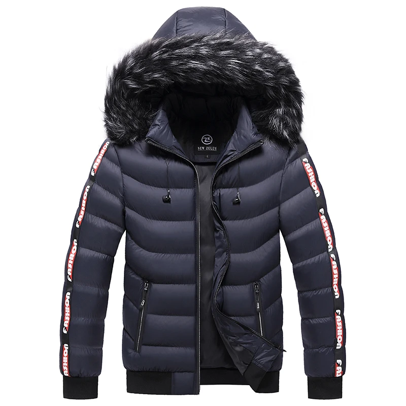 Winter Jacket Men 2022 Fur Collar Hooded Thick Warm Cotton Outwear Man Patchwork Parka and Coats Windbreaker Parkas Male L-5XL