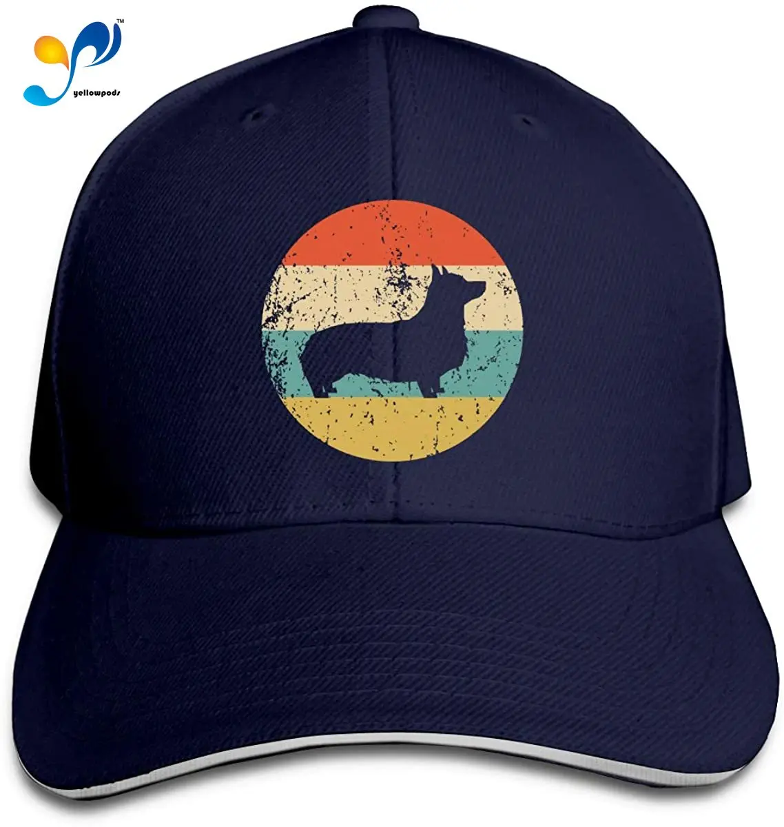 

Vintage Retro Welsh Corgi Men Cotton Classic Baseball Cap Adjustable Size