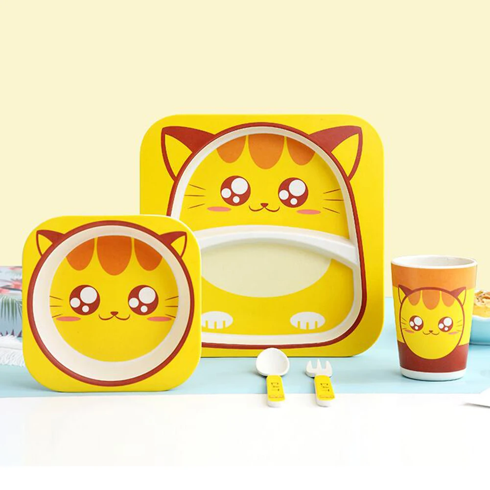 5 шт./компл. Милая практичная креативная удобная прочная миска из бамбукового