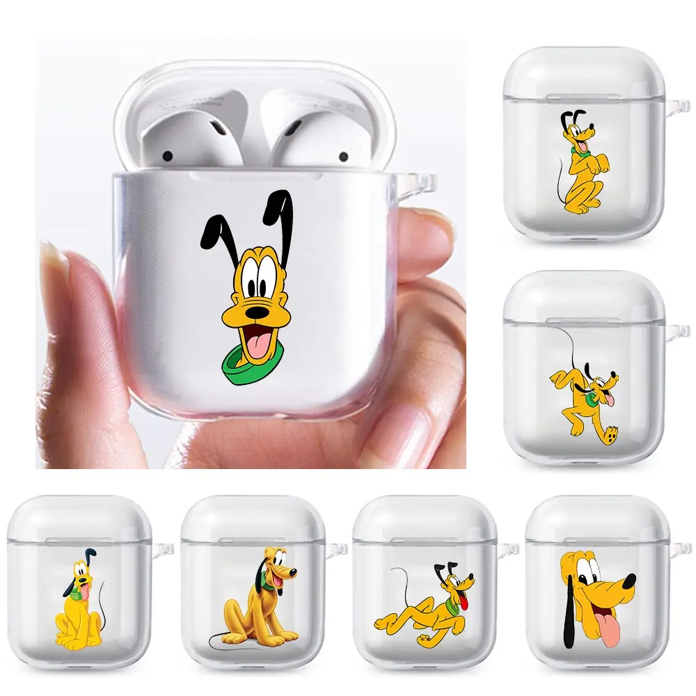 

Funny Pluto Cartoon Soft TPU Case for Apple Airpods 1 2 Transparent Bluetooth Wireless Headphone Earphone Box Protective Cover
