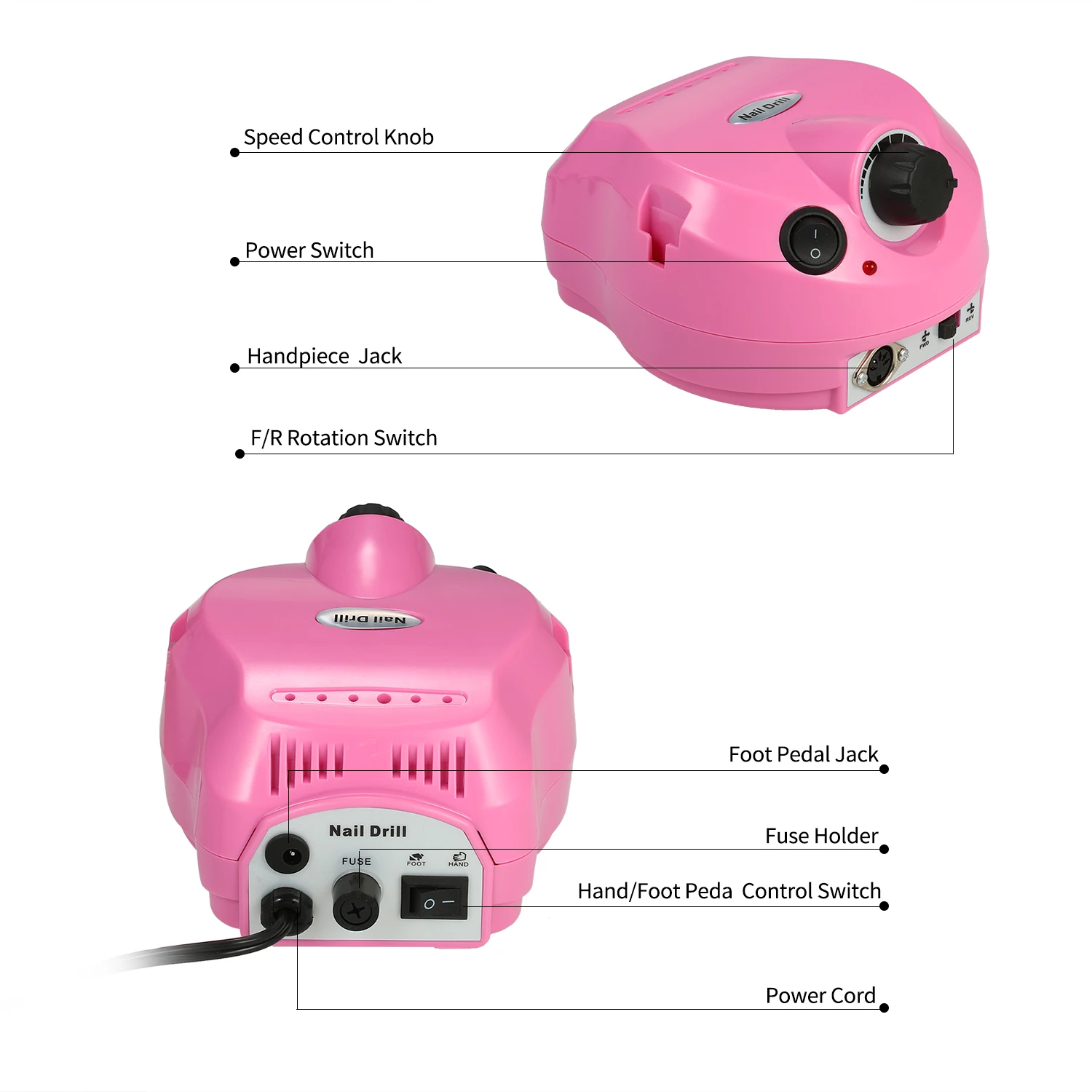 Электрическая машинка для маникюра и педикюра 30000/20000 об./мин.|Точильные камни| |