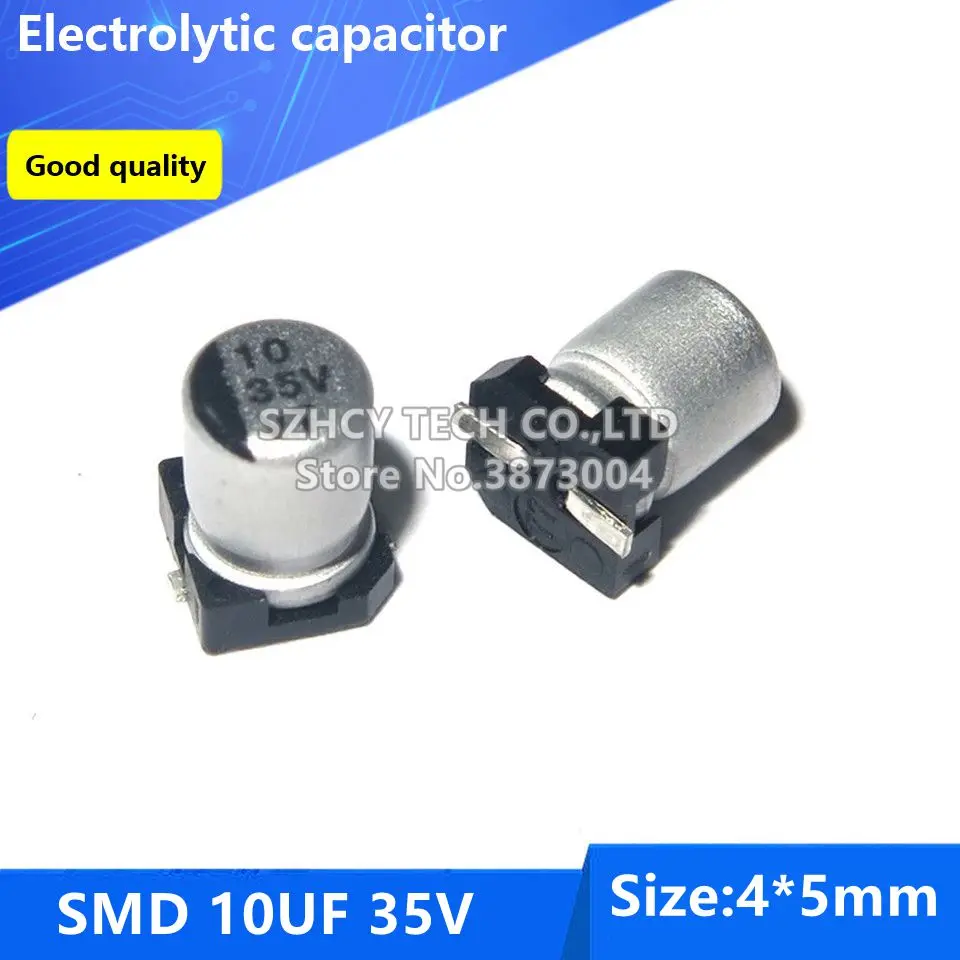 

100 шт SMD 10 мкФ 35 в 4*5 электролитический конденсатор