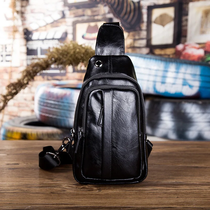 new casual men chest bag shoulder Korean small satchel fashion tide JIULIN |