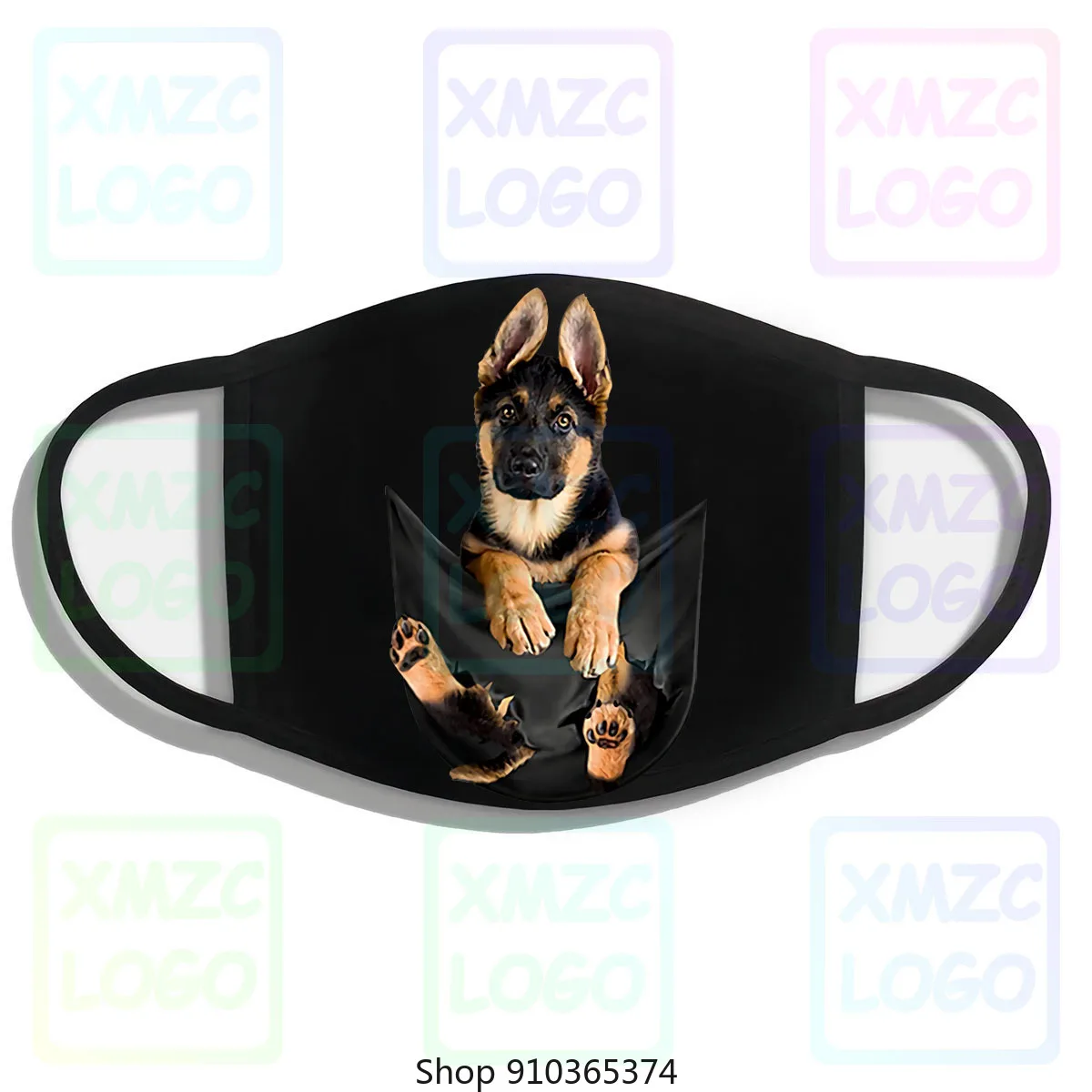 Немецкий овчаг в кармане маска для собак забавная хлопковая повязка на голову