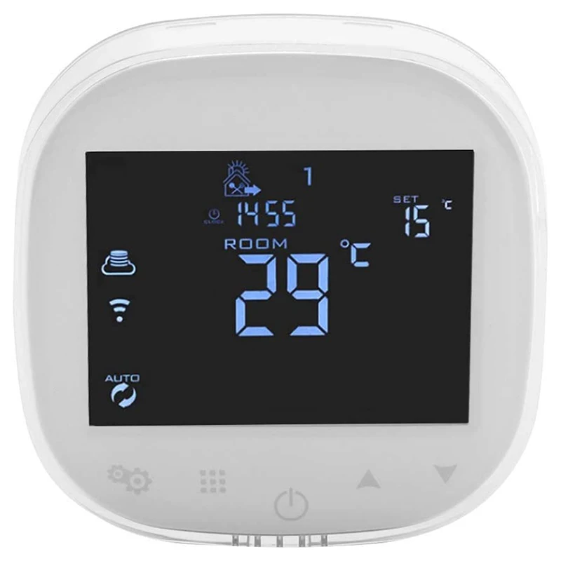 

Программируемый термостат беспроводной доступ в Интернет для дома цифровой контакт Sn Контроль температуры влажности Сенсор 90-240V