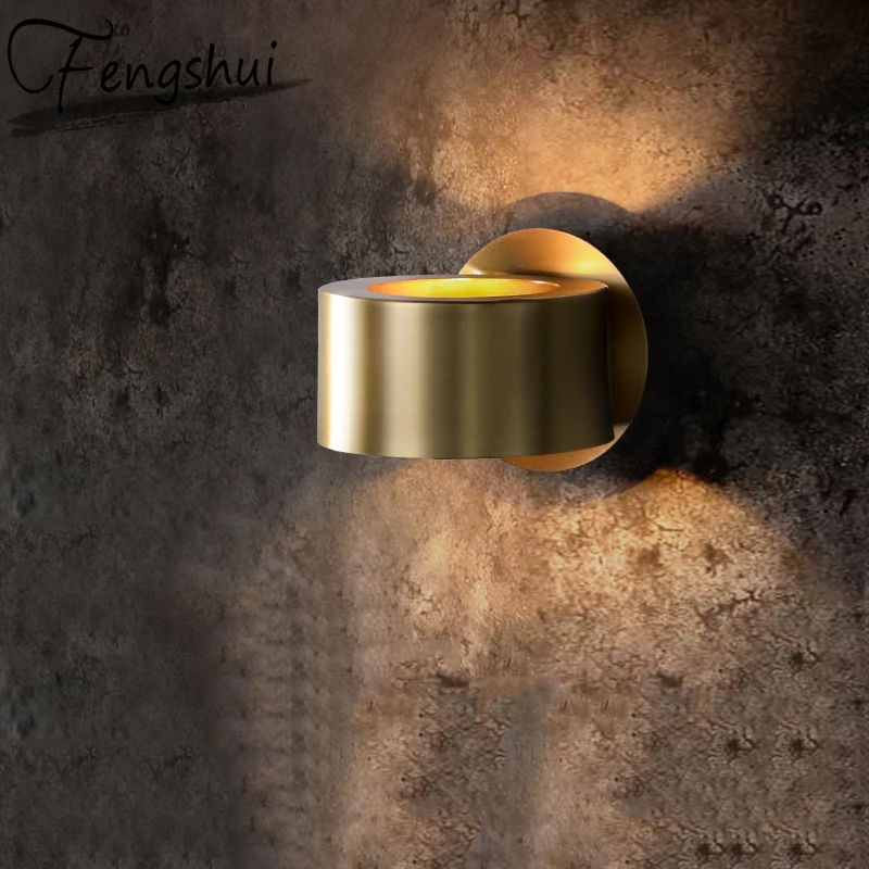Современный светодиодный медный настенный светильник домашний декор бра лампы