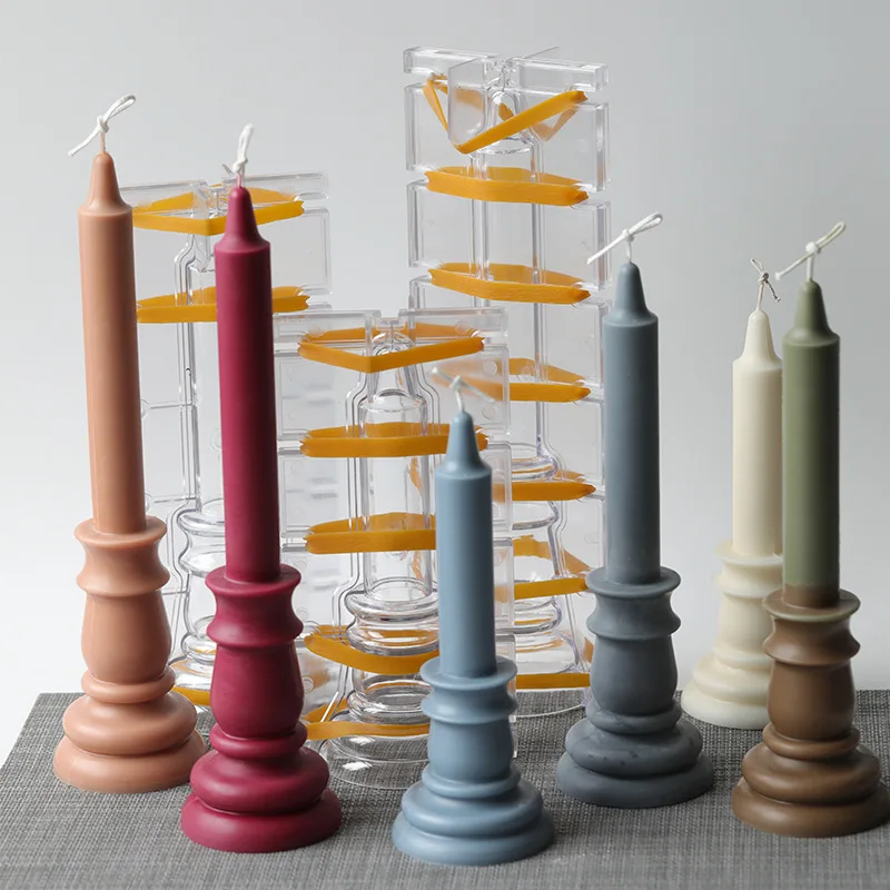 

European 3D Candle Holder Epoxy Resin Silicone Mold Form for Candles Figures 3d Shape Plaster Aroma Candles Mold free shipping