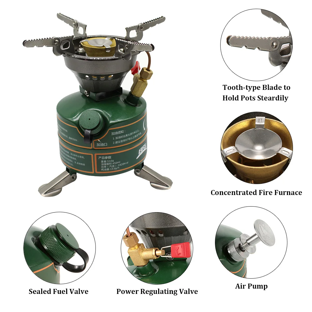Новая портативная бензиновая горелка наружная мини для кемпинга приготовления