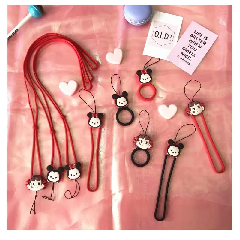 Kawaii Minnie Phone Chain Ringke ремешок силиконовый ремешок-держатель для сотового телефона ручные шнурки на запястье ремешок для ключей